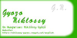 gyozo miklossy business card