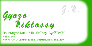 gyozo miklossy business card